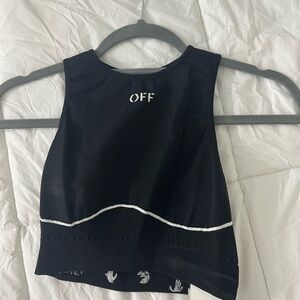 Off-White Black Top with White Details